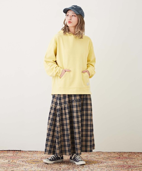 CUBE SUGAR（キューブシュガー）の「エコトンプキンスウェットプルオーバーパーカー（パーカー・レディース・ホワイト/ピンク/グリーン/スミクロ/イエロー・M）」の13枚目の写真