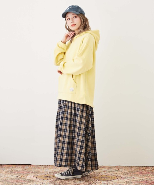 CUBE SUGAR（キューブシュガー）の「エコトンプキンスウェットプルオーバーパーカー（パーカー・レディース・ホワイト/ピンク/グリーン/スミクロ/イエロー・M）」の14枚目の写真