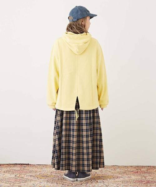 CUBE SUGAR（キューブシュガー）の「エコトンプキンスウェットプルオーバーパーカー（パーカー・レディース・ホワイト/ピンク/グリーン/スミクロ/イエロー・M）」の15枚目の写真