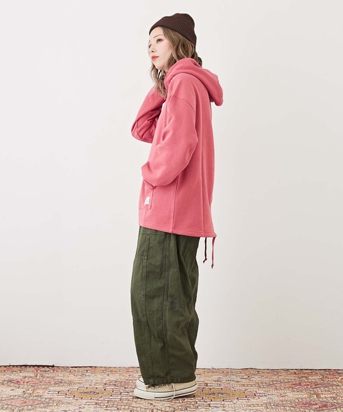 CUBE SUGAR（キューブシュガー）の「エコトンプキンスウェットプルオーバーパーカー（パーカー・レディース・ホワイト/ピンク/グリーン/スミクロ/イエロー・M）」の17枚目の写真