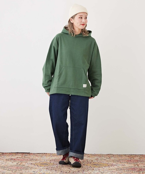 CUBE SUGAR（キューブシュガー）の「エコトンプキンスウェットプルオーバーパーカー（パーカー・レディース・ホワイト/ピンク/グリーン/スミクロ/イエロー・M）」の20枚目の写真