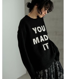 Re:EDIT | [2023A/W COLLECTION][大きいサイズ有]オーバーサイズロゴニットプルオーバー(ニット/セーター)