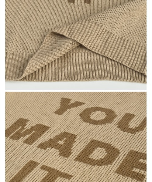 Re:EDIT（リエディ）の「[大きいサイズ有]オーバーサイズロゴニットプルオーバー（ニット/セーター・レディース・ベージュ/ブラック・MEDIUM/X-LARGE/LARGE）」の14枚目の写真