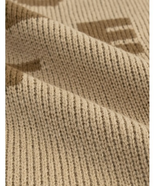 Re:EDIT（リエディ）の「[大きいサイズ有]オーバーサイズロゴニットプルオーバー（ニット/セーター・レディース・ベージュ/ブラック・MEDIUM/X-LARGE/LARGE）」の15枚目の写真