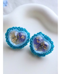 【chiguhagu】【chiguhagu】押花×ビーズピアス(MA)