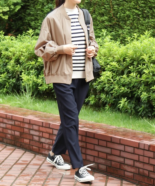 GLOBAL WORK Smile Seed Store（グローバルワーク スマイルシードストア）の「NRストレッチイージーテーパードパンツ/180917（その他パンツ・レディース・ブラック/アイボリー/グレー/ネイビー/ベージュ/その他・MEDIUM/LARGE/SMALL/X-LARGE）」の7枚目の写真