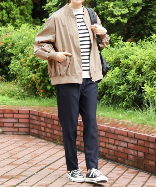 GLOBAL WORK Smile Seed Store（グローバルワーク スマイルシードストア）の「NRストレッチイージーテーパードパンツ/180917（その他パンツ・レディース・ブラック/アイボリー/グレー/ネイビー/ベージュ/その他・MEDIUM/LARGE/SMALL/X-LARGE）」の8枚目の写真