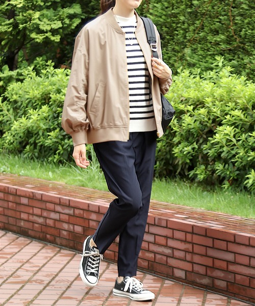 GLOBAL WORK Smile Seed Store（グローバルワーク スマイルシードストア）の「NRストレッチイージーテーパードパンツ/180917（その他パンツ・レディース・ブラック/アイボリー/グレー/ネイビー/ベージュ/その他・MEDIUM/LARGE/SMALL/X-LARGE）」の10枚目の写真