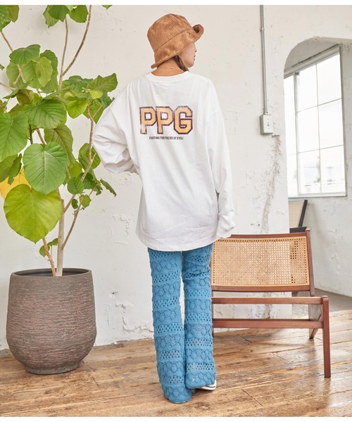 anap mimpi(アナップミンピ)の「シェルクロシェニットフレアパンツ(その他パンツ・レディース・スミクロ/ターコイズブルー・FREE)」の9枚目の写真