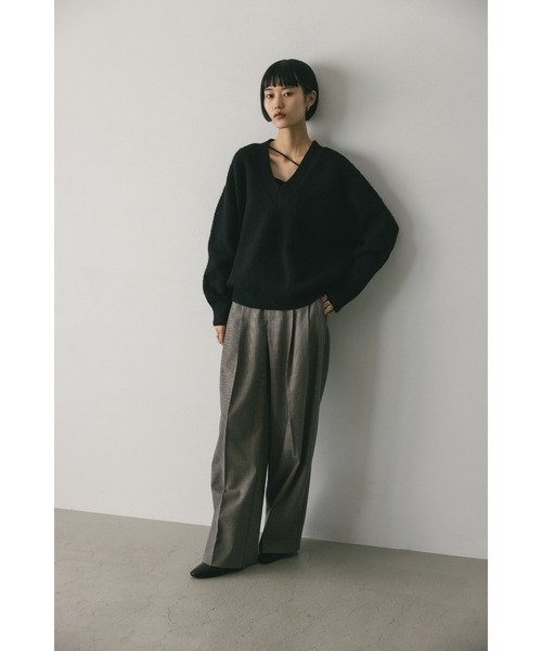 STYLEMIXER（スタイルミキサー）の「Vネックフォルムニット（ニット/セーター・レディース・ピンク/ベージュ/ブラック・FREE）」の6枚目の写真