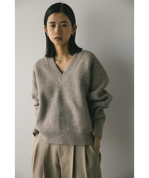 STYLEMIXER（スタイルミキサー）の「Vネックフォルムニット（ニット/セーター・レディース・ピンク/ベージュ/ブラック・FREE）」の14枚目の写真