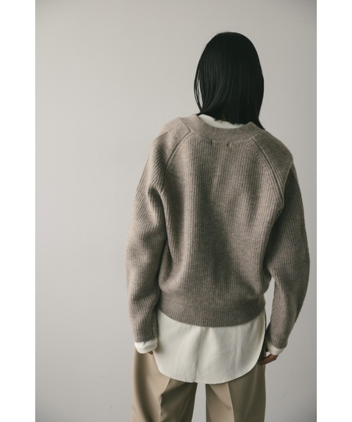 STYLEMIXER（スタイルミキサー）の「Vネックフォルムニット（ニット/セーター・レディース・ピンク/ベージュ/ブラック・FREE）」の21枚目の写真