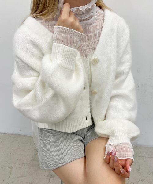 WC（ダブル シー）の「クシュクシュシアートップス（Tシャツ/カットソー・レディース・アイボリー/ブラック・FREE）」の5枚目の写真