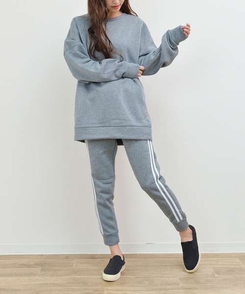 NinaetLina（ニナエリナ）の「セットアップトレーナー（Tシャツ/カットソー・レディース・ブラック/グレー/チャコール/モカ・LL/M/L）」の2枚目の写真