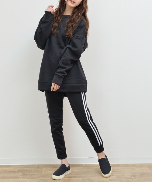 NinaetLina（ニナエリナ）の「セットアップトレーナー（Tシャツ/カットソー・レディース・ブラック/グレー/チャコール/モカ・LL/M/L）」の6枚目の写真