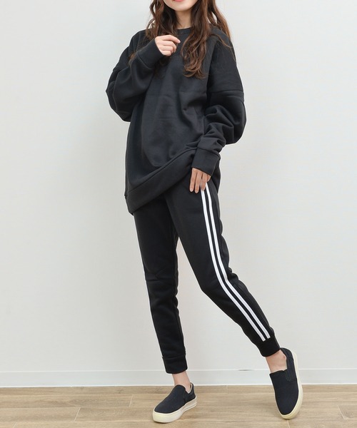NinaetLina（ニナエリナ）の「セットアップトレーナー（Tシャツ/カットソー・レディース・ブラック/グレー/チャコール/モカ・LL/M/L）」の7枚目の写真