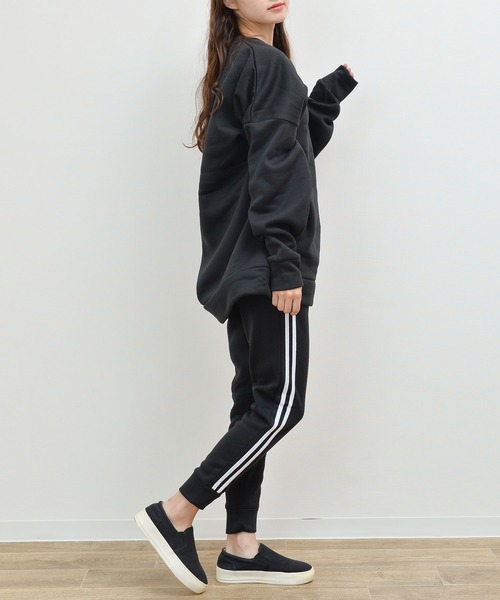 NinaetLina（ニナエリナ）の「セットアップトレーナー（Tシャツ/カットソー・レディース・ブラック/グレー/チャコール/モカ・LL/M/L）」の9枚目の写真