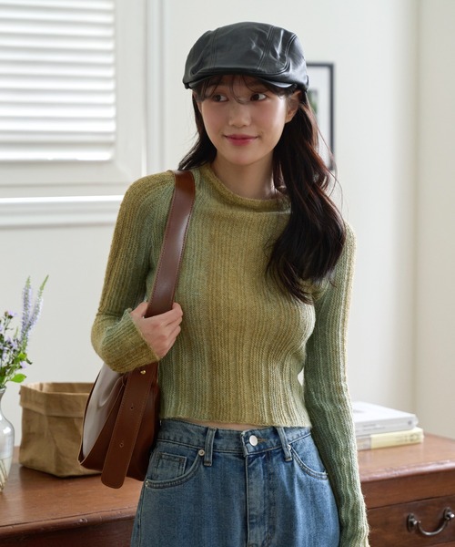 UNE MANSION(ユヌマンション)の「【2023F/W新作アイテム】サイドカットハンチングキャップ(ハット・レディース・ブラック・ONE SIZE)」の3枚目の写真