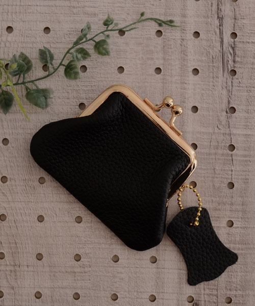 VIBGYOR Women（ヴィブジョー　ウィメン）の「【resonance】エレガンス がま口ポーチ/がま口ミニ財布(同布チャーム付き)（財布・レディース・グレー/ブルー/ブラック/ワイン/ホワイト/オレンジ・FREE）」の2枚目の写真