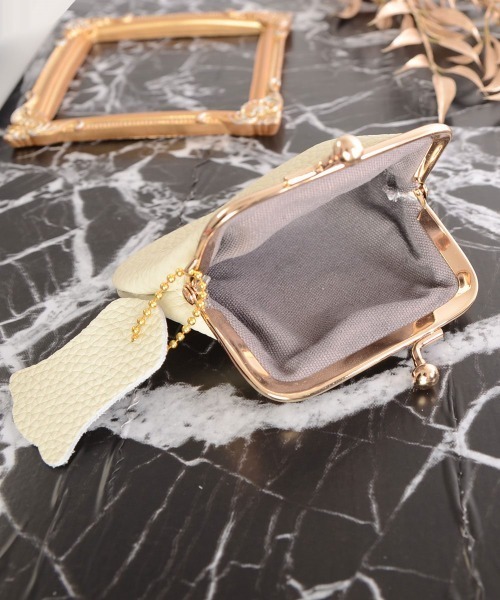 VIBGYOR Women（ヴィブジョー　ウィメン）の「【resonance】エレガンス がま口ポーチ/がま口ミニ財布(同布チャーム付き)（財布・レディース・グレー/ブルー/ブラック/ワイン/ホワイト/オレンジ・FREE）」の10枚目の写真