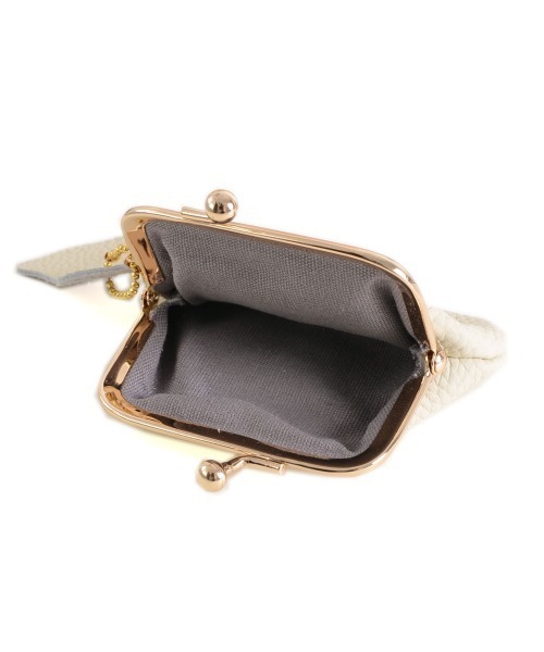 VIBGYOR Women（ヴィブジョー　ウィメン）の「【resonance】エレガンス がま口ポーチ/がま口ミニ財布(同布チャーム付き)（財布・レディース・グレー/ブルー/ブラック/ワイン/ホワイト/オレンジ・FREE）」の17枚目の写真