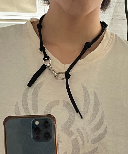 ALL RUNS(オールランズ)の「▲KEY NECKLACE/キーネックレス(ネックレス・メンズ・ブラック・FREE)」の1枚目の写真