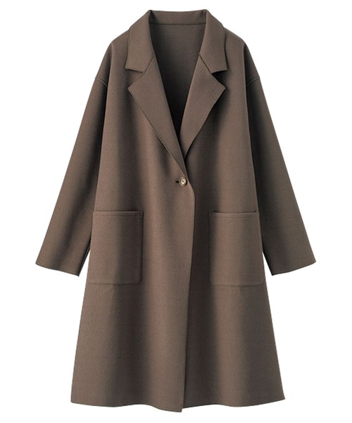 BELLUNA PLUS（ベルーナ）の「ウール調バックベルトデザインロング