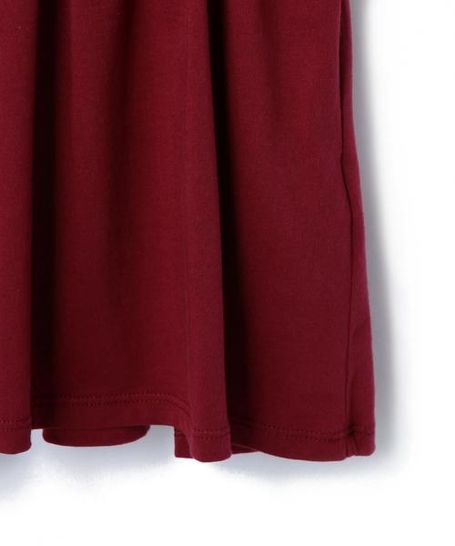 green label relaxing(グリーンレーベルリラクシング)の「コットン ワイドボーダー タンクワンピース ◆(ワンピース・キッズ・ブラック/ワインレッド・105/115/125/135/95)」の6枚目の写真