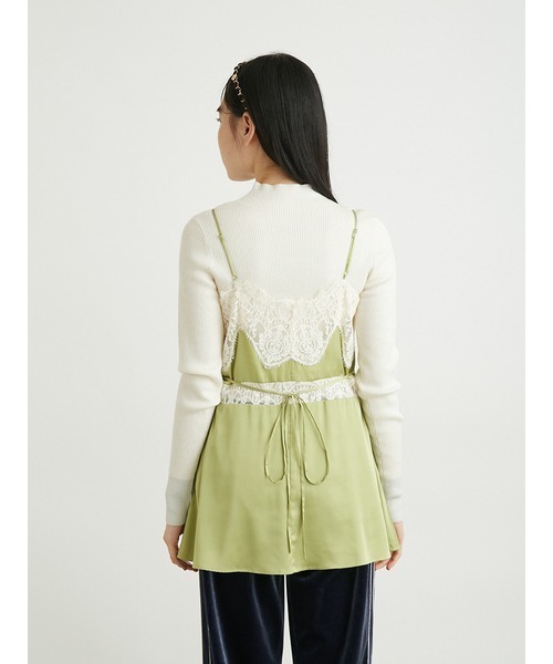 LILY BROWN（リリーブラウン）の「【LILY BROWN×MARY QUANT】スリップキャミソール（キャミソール・レディース・ブラック/グリーン/アイボリー・FREE）」の4枚目の写真