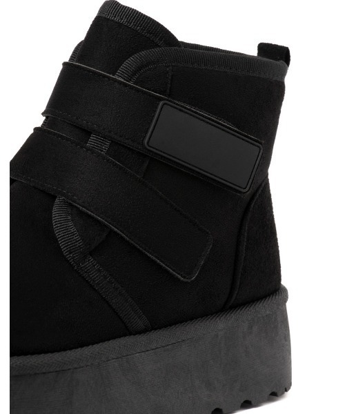 R&E(アールアンドイー)の「【R&E】Wベルト厚底フェイクムートンブーツ(ブーツ・レディース・ベージュ系その他/ブラック/ベージュ・S/M/L/LL)」の11枚目の写真