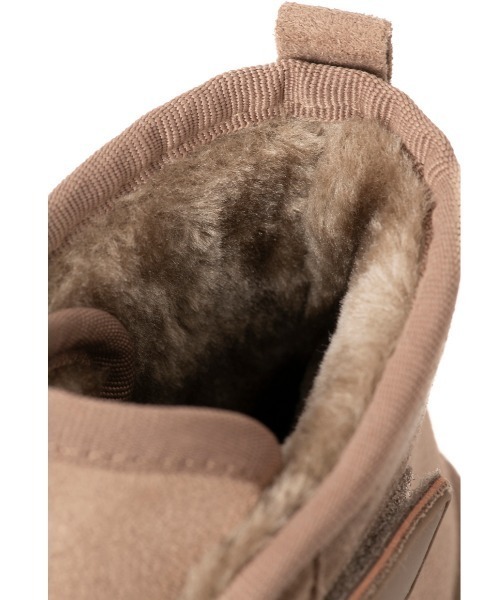 R&E(アールアンドイー)の「【R&E】Wベルト厚底フェイクムートンブーツ(ブーツ・レディース・ベージュ系その他/ブラック/ベージュ・S/M/L/LL)」の10枚目の写真