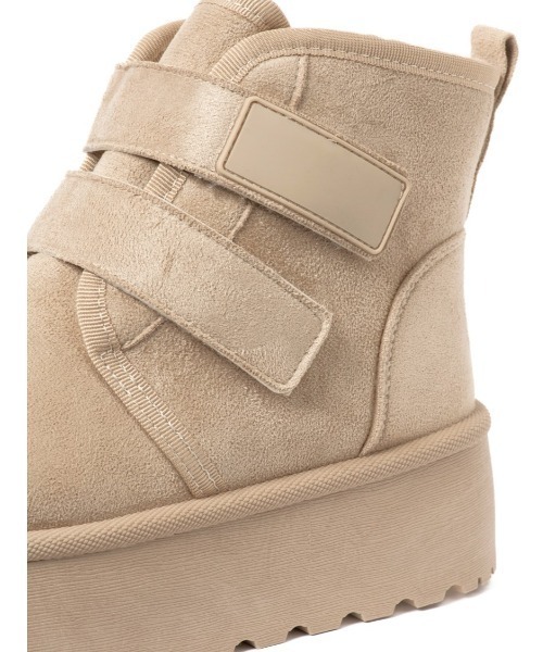 R&E(アールアンドイー)の「【R&E】Wベルト厚底フェイクムートンブーツ(ブーツ・レディース・ベージュ系その他/ブラック/ベージュ・S/M/L/LL)」の22枚目の写真
