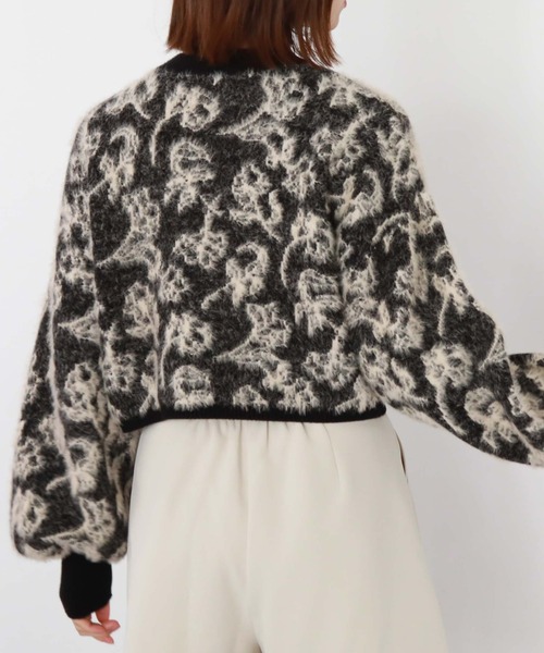 archives（アルシーヴ）の「フラワーフェザージャガードニット（ニット/セーター・レディース・ピンクベージュ/グレー/ブラック・MEDIUM）」の7枚目の写真