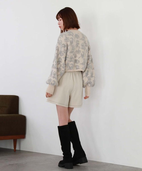 archives（アルシーヴ）の「フラワーフェザージャガードニット（ニット/セーター・レディース・ピンクベージュ/グレー/ブラック・MEDIUM）」の19枚目の写真