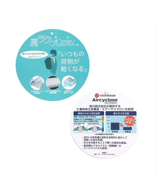 BREEZE（ブリーズ）の「【肩ラクプレミアム】エアーサイクロンリュック（バックパック/リュック・キッズ・パープル/カーキ/ライトグレー/ブラック・LARGE/MEDIUM）」の7枚目の写真