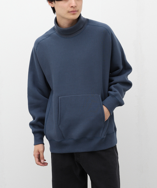 STILL BY HAND(スティルバイハンド)の「【STILL BY HAND / スティルバイハンド】High neck sweatshirt(スウェット・メンズ・ブラック/ブルー・46/48)」の4枚目の写真