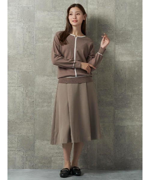 Perfect Suit FActory（パーフェクトスーツファクトリー）の「プチバーつき　配色ニットプルオーバー　ブラウン/サックス（ニット/セーター・レディース・ブラウン/サックスブルー・M/S/L）」の10枚目の写真