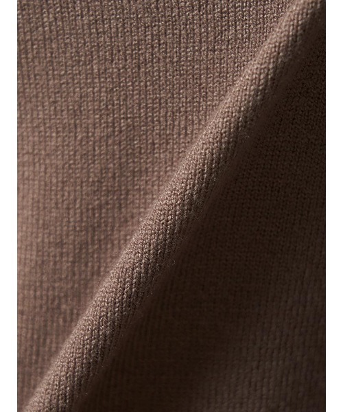 Perfect Suit FActory（パーフェクトスーツファクトリー）の「プチバーつき　配色ニットプルオーバー　ブラウン/サックス（ニット/セーター・レディース・ブラウン/サックスブルー・M/S/L）」の4枚目の写真