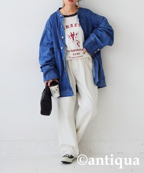 antiqua(アンティカ)の「アニマルカレッジロゴロンT(Tシャツ/カットソー・レディース・その他4/その他5/その他3/その他2/その他1・FREE)」の9枚目の写真