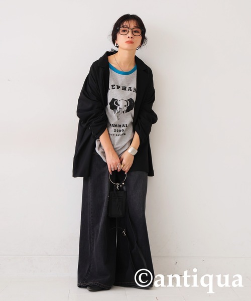 antiqua(アンティカ)の「アニマルカレッジロゴロンT(Tシャツ/カットソー・レディース・その他4/その他5/その他3/その他2/その他1・FREE)」の15枚目の写真