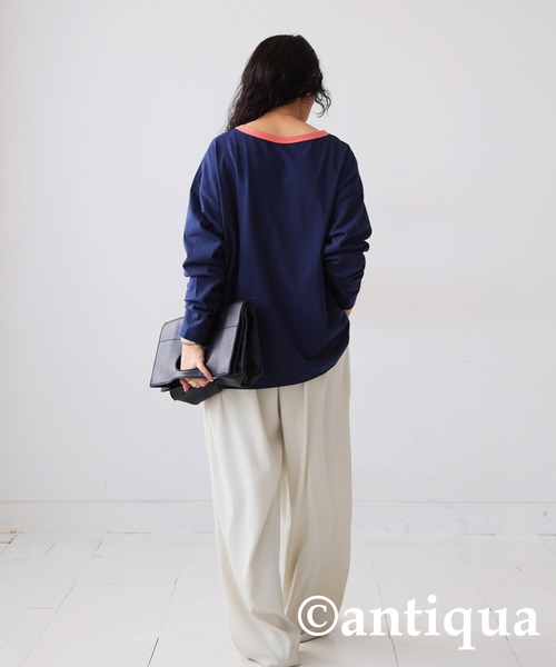 antiqua(アンティカ)の「アニマルカレッジロゴロンT(Tシャツ/カットソー・レディース・その他4/その他5/その他3/その他2/その他1・FREE)」の17枚目の写真