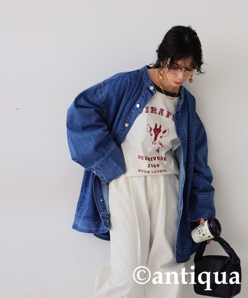 antiqua(アンティカ)の「アニマルカレッジロゴロンT(Tシャツ/カットソー・レディース・その他4/その他5/その他3/その他2/その他1・FREE)」の8枚目の写真