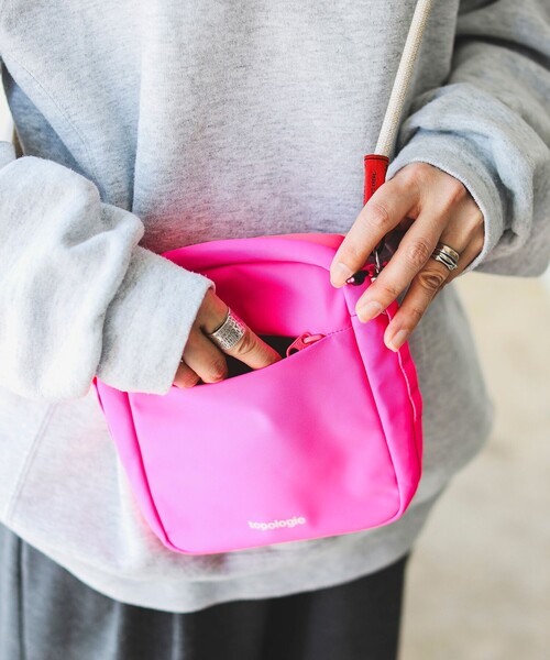 Topologie トポロジー トート ショルダー バッグ 大容量 通勤 ピンク Topologie ショルダーバッグ バッグ Loop Shopper ループ