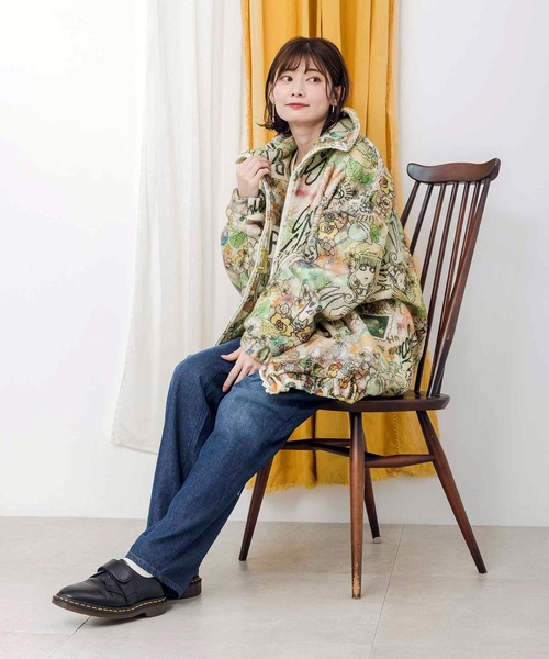 ScoLar（スカラー）の「133678：スカラーメルヘン総柄ボアブルゾン