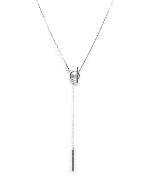 LHME（エルエイチエムイー）の「【WEB限定】”Enhance”ビジューY字ネックレス/ジルコニア/サージカルステンレス（金属アレルギー対応）【LHME / エルエイチエムイー】（ネックレス・レディース・シルバー/ゴールド・70cm）」の3枚目の写真