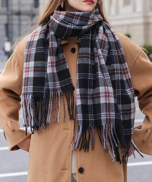 セール】チェック柄マフラー（マフラー）｜Coo+i（クーイ）の