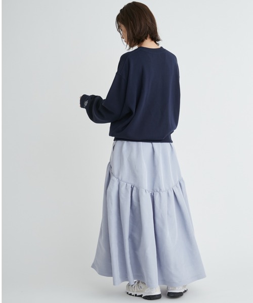 emmi（エミ）の「【emmi atelier】ewcロゴスエット（Tシャツ/カットソー・レディース・ネイビー/ホワイト・FREE）」の13枚目の写真