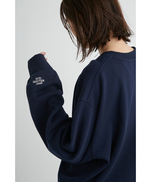 emmi（エミ）の「【emmi atelier】ewcロゴスエット（Tシャツ/カットソー・レディース・ネイビー/ホワイト・FREE）」の14枚目の写真