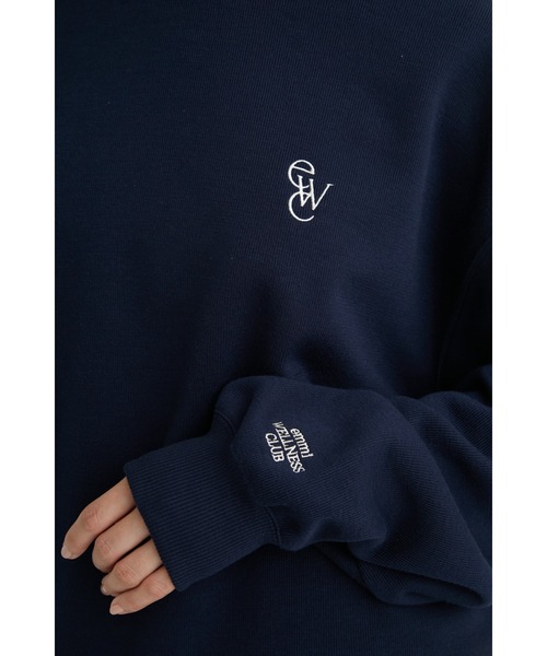 emmi（エミ）の「【emmi atelier】ewcロゴスエット（Tシャツ/カットソー・レディース・ネイビー/ホワイト・FREE）」の15枚目の写真