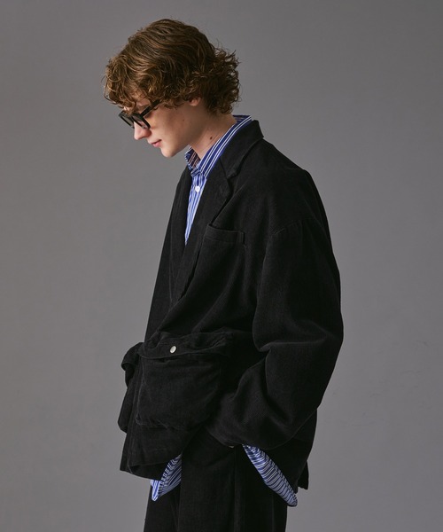 WETTEMPT（ウィテンプト）の「BIG POCKET CORDUROY JACKET /ビッグポケットコーデュロイジャケット（テーラードジャケット・メンズ・ネイビー/ブラック・SMALL/LARGE/MEDIUM）」の7枚目の写真